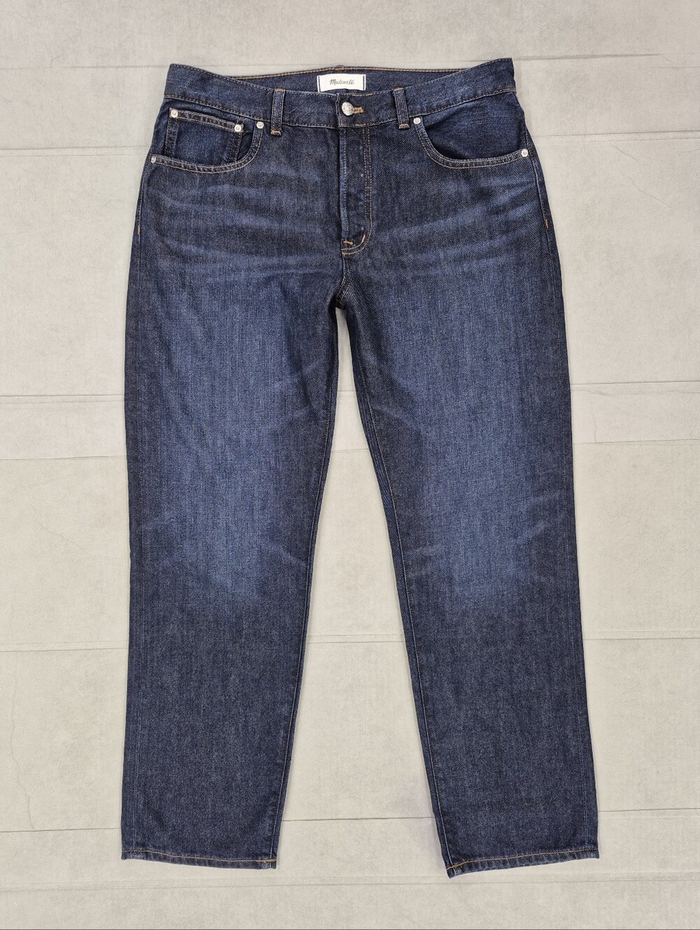 Madewell The Dean Easy Straight Jean women's 29 Softdrape dark wash mid rise